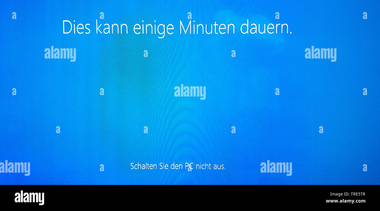 desktop at shut down of the PC, update, Germany Stock Photo