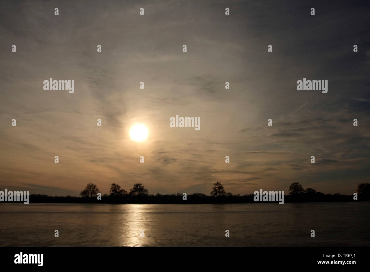 Winter at the Ankeveense plassen, Netherlands Stock Photo