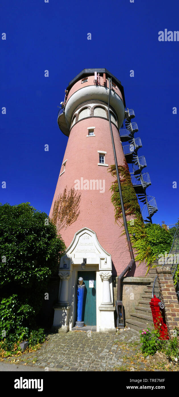 old water tower, rebuilt as residential house, Germany, North Rhine-Westphalia, Wissersheim, Noervenich Stock Photo