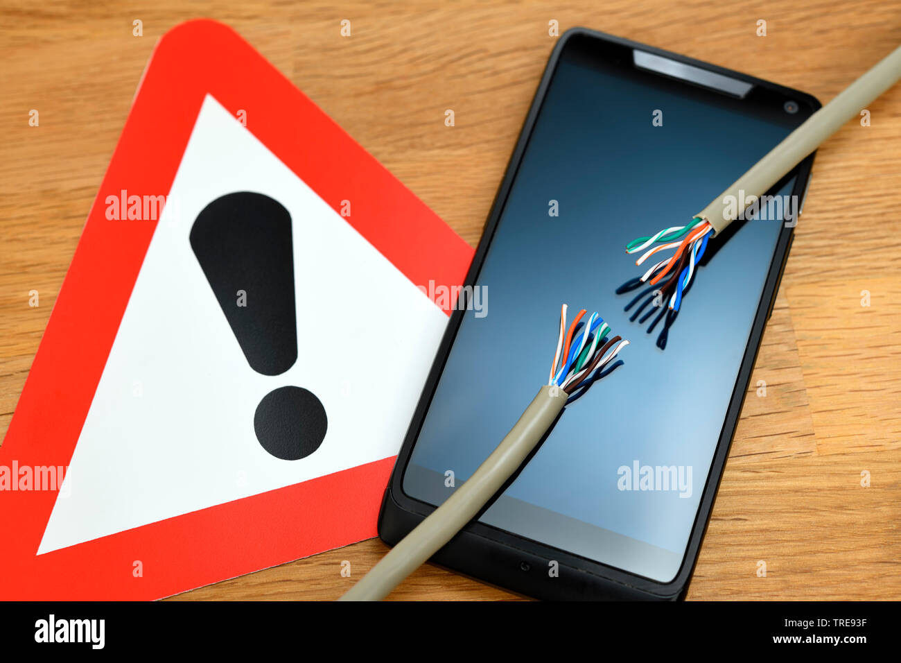 Broken Telephone Cable High Resolution Stock Photography and Images Alamy