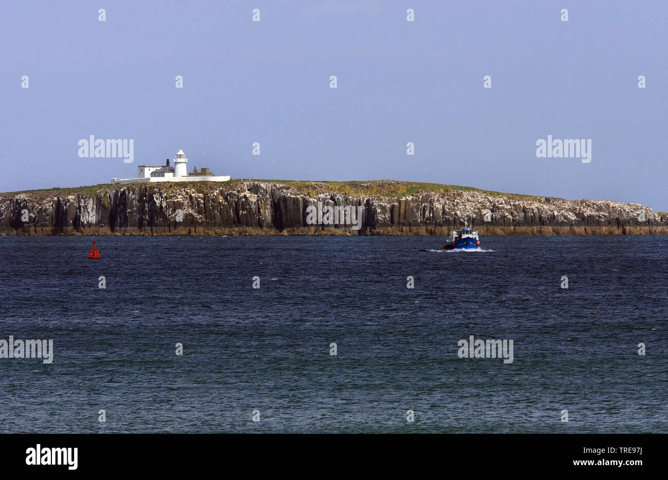 Inner Farne Lighthouse, England, Northumberland, Farne Islands, Innerfarne Stock Photo