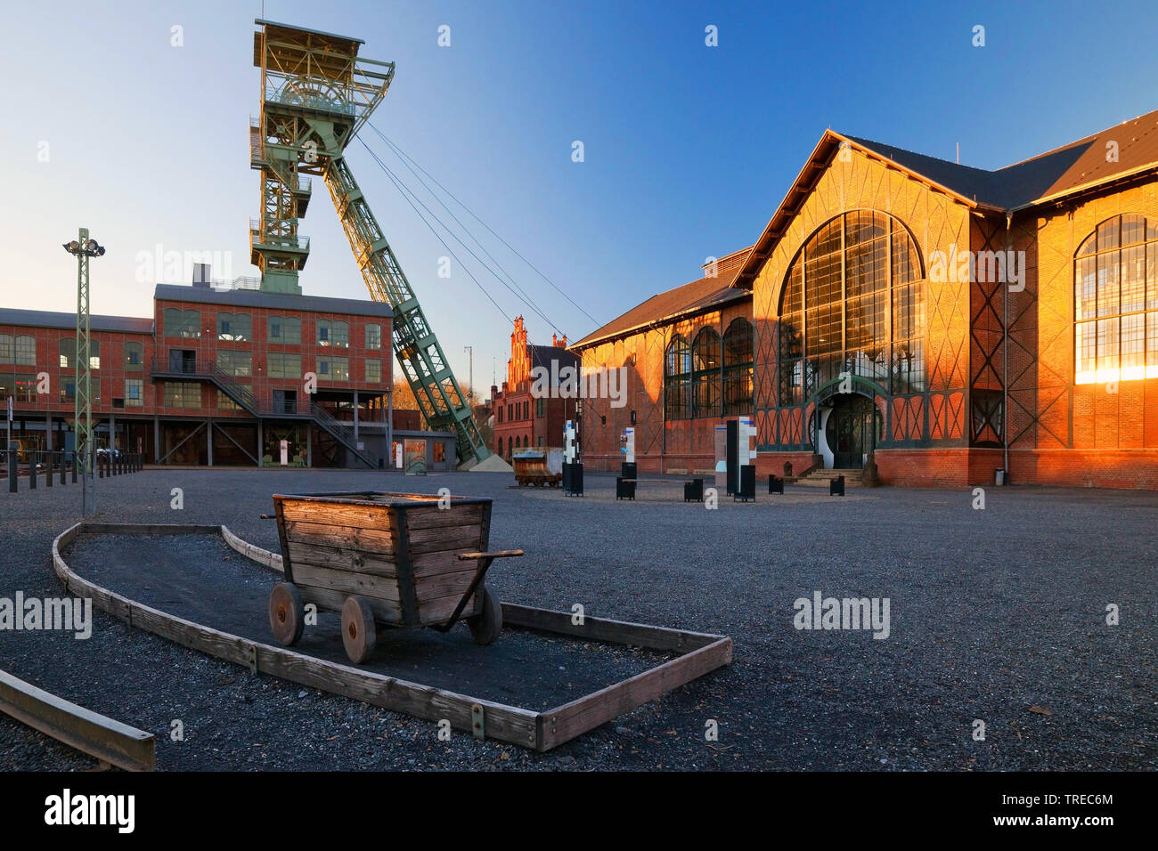 headframe and engine house of industrial museum Zollern Colliery