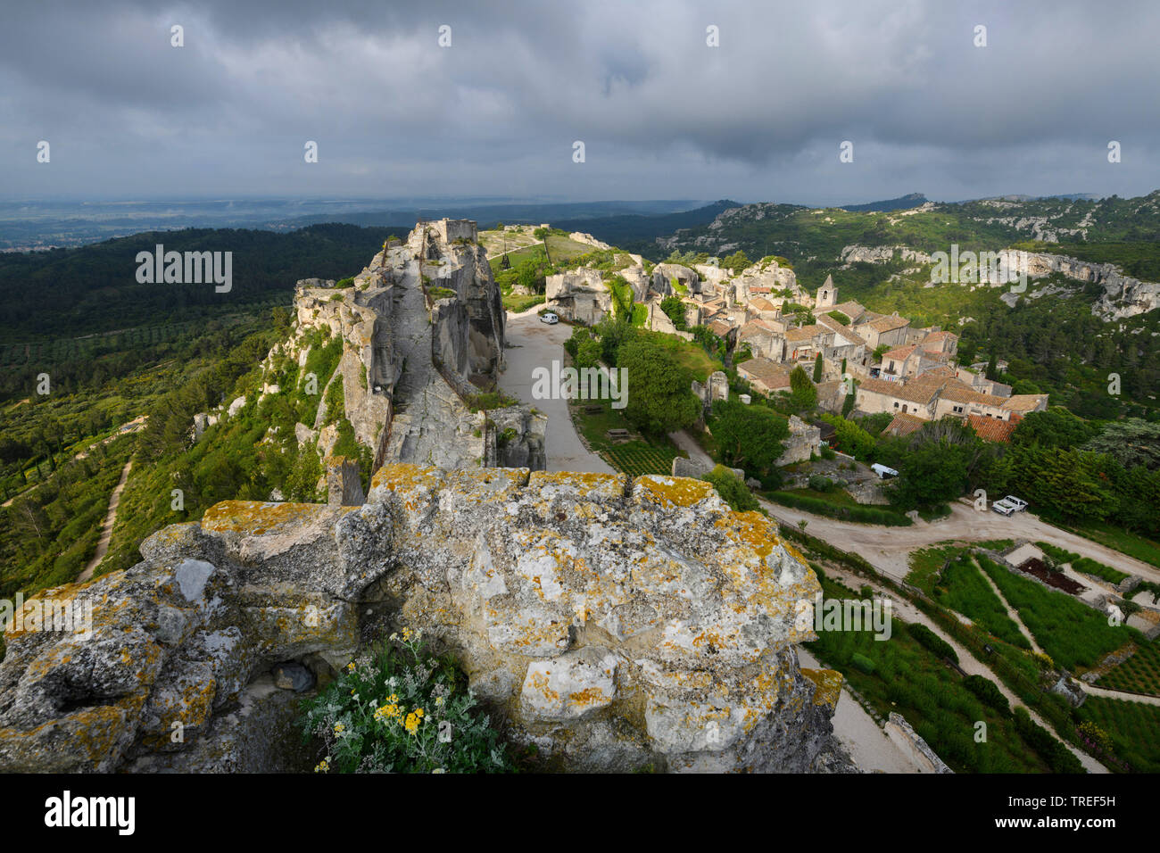 castle of Les Baux-de-Provence, France, Provence, Les Baux-de-Provence Stock Photo
