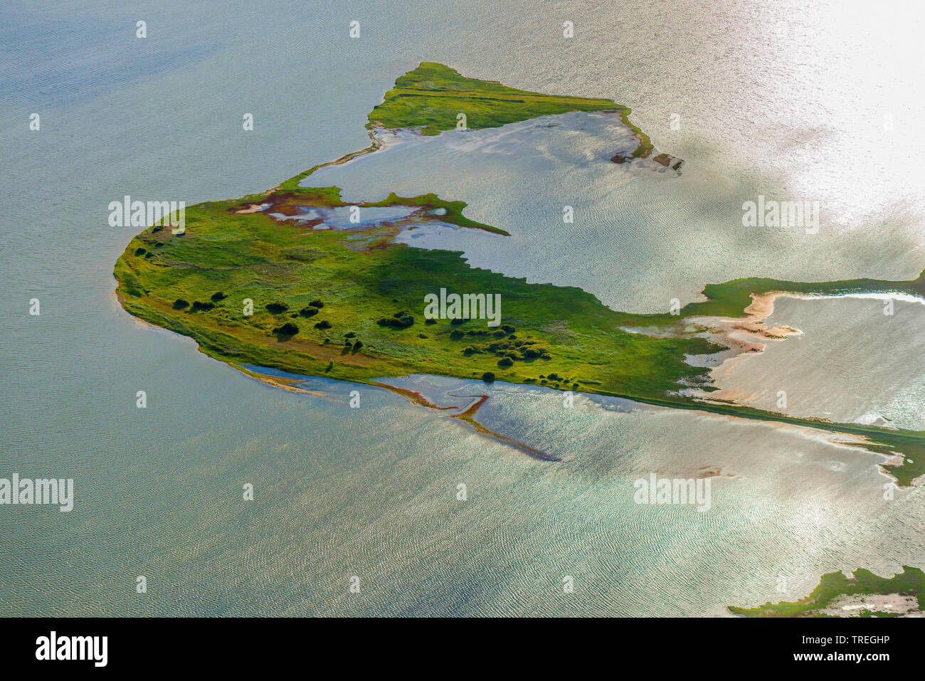 Schleswig-Holsteinisches Wattenmeer Nationalpark, aerial picture, Germany, Schleswig-Holstein, Schleswig-Holstein Wadden Sea National Park, Nordfriesisches Wattenmeer Stock Photo