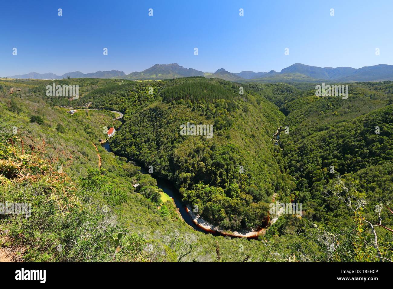 Map of Africa, Kaaimansrivier Valley, South Africa, Western Cape, Wilderness National Park Stock Photo
