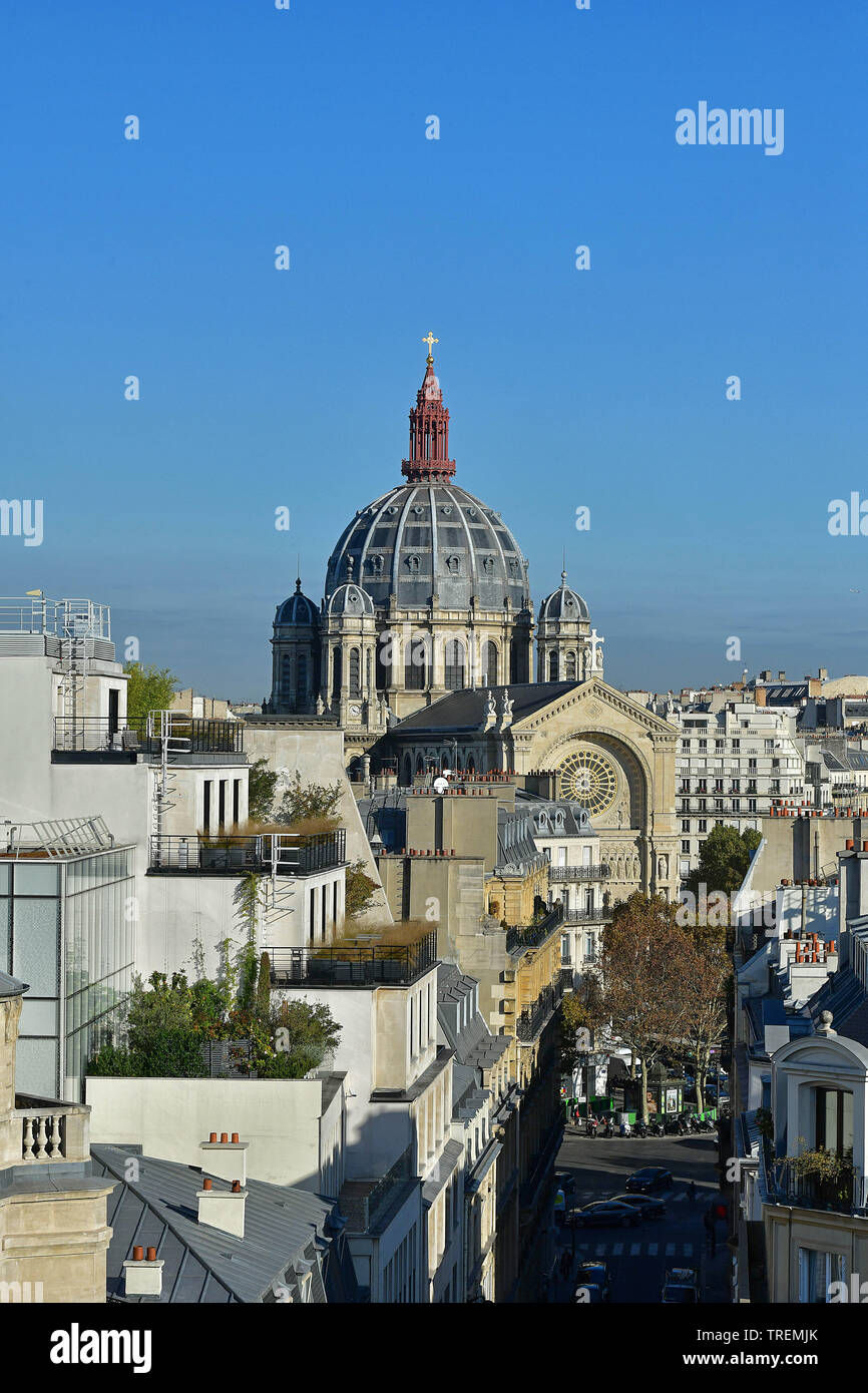 Paris overview of the capital city from the street “rue in