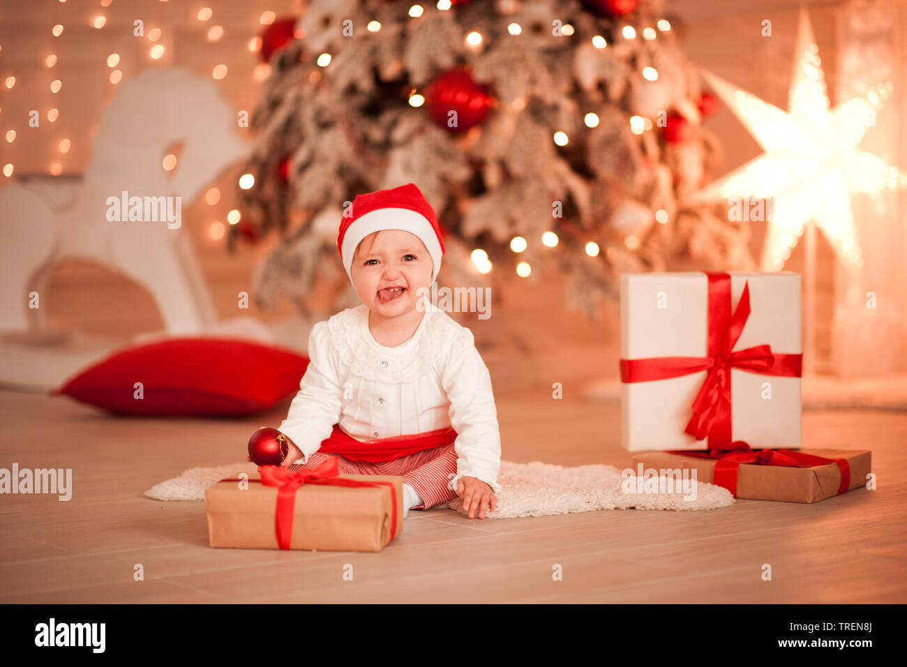 baby girl christmas photo shoot