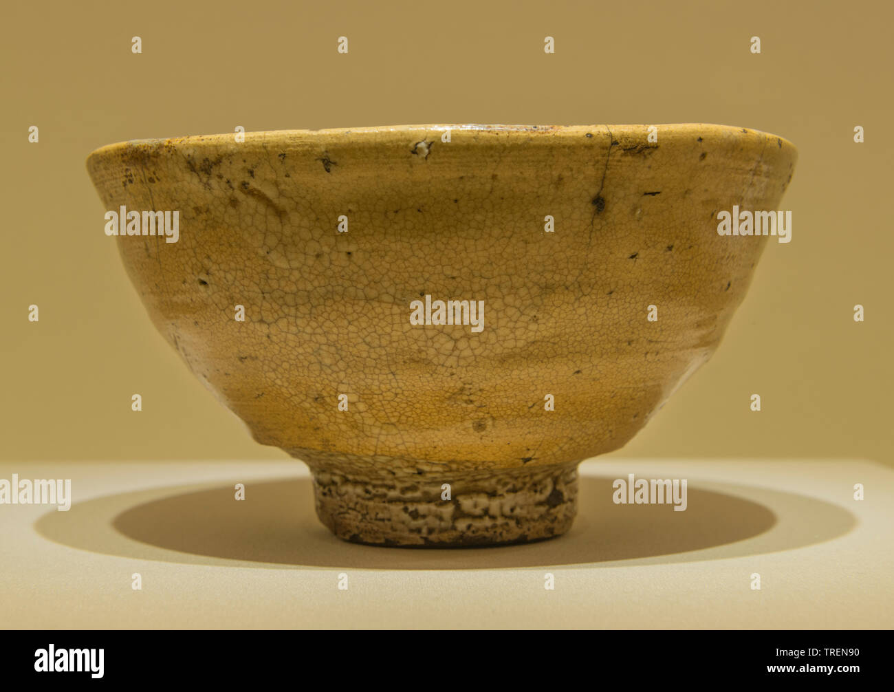 Tea Bowl Oido type, known as “Sano-ido”. Pottery. Korea, 16th century CE. Tokyo National Museum Stock Photo