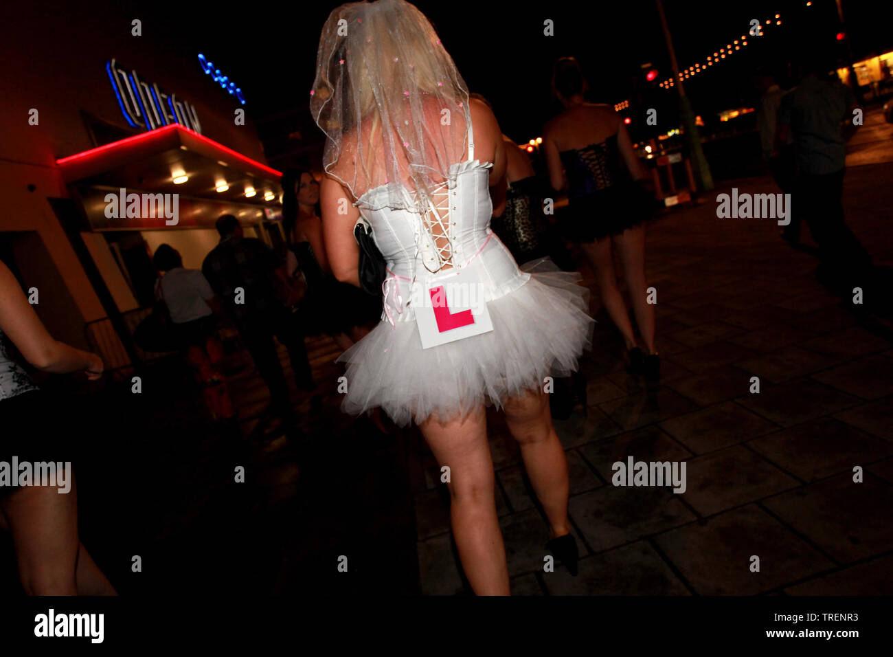 General views of girls enjoying a hen night out in Brighton, East Sussex, UK. Stock Photo