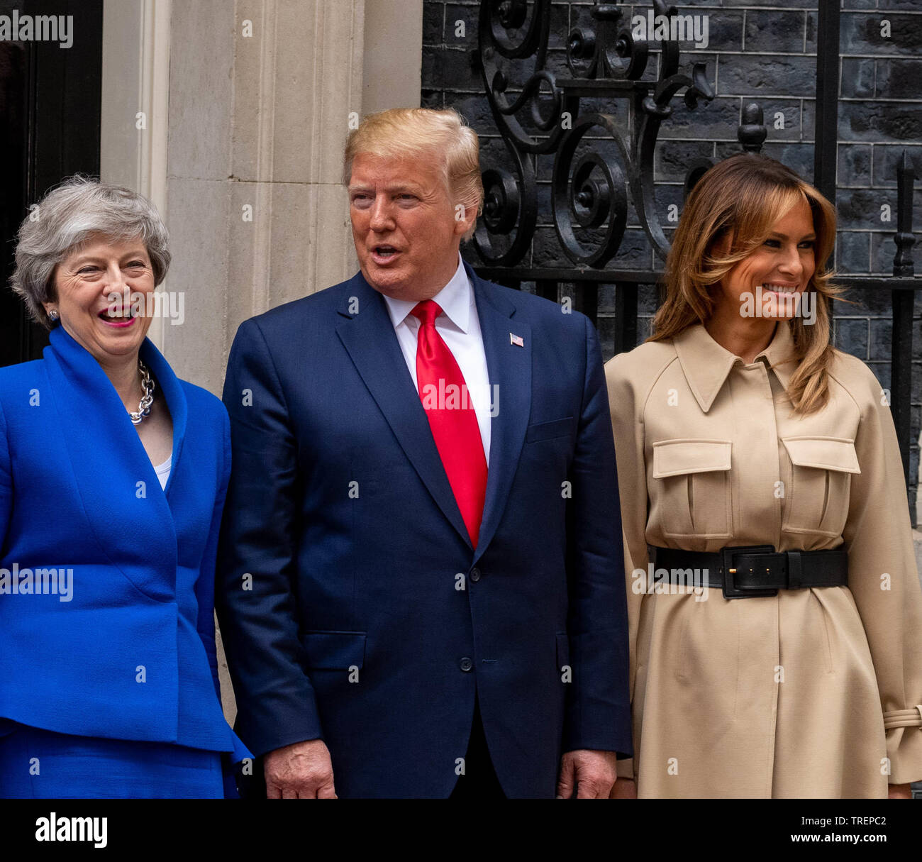 London 4th June 2019 President Donald Trump visits Theresa May MP PC, Prime Minister in Dowing Street Credit: Ian Davidson/Alamy Live News Stock Photo