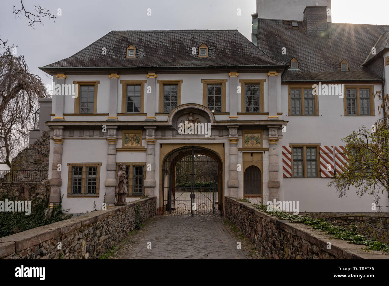 view of medieval castle of hoechst, Frankfurt, germany Stock Photo Alamy