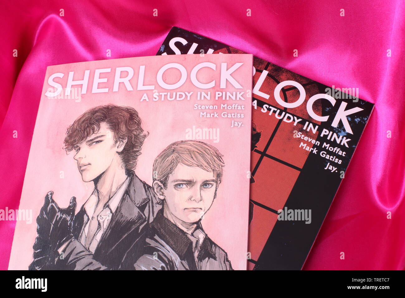 A study in Pink - Sherlock Holmes graphic novel based on the TV Series Sherlock by Steven Moffat and Mark Gatiss, Japanese Manga adaption by Jay Stock Photo