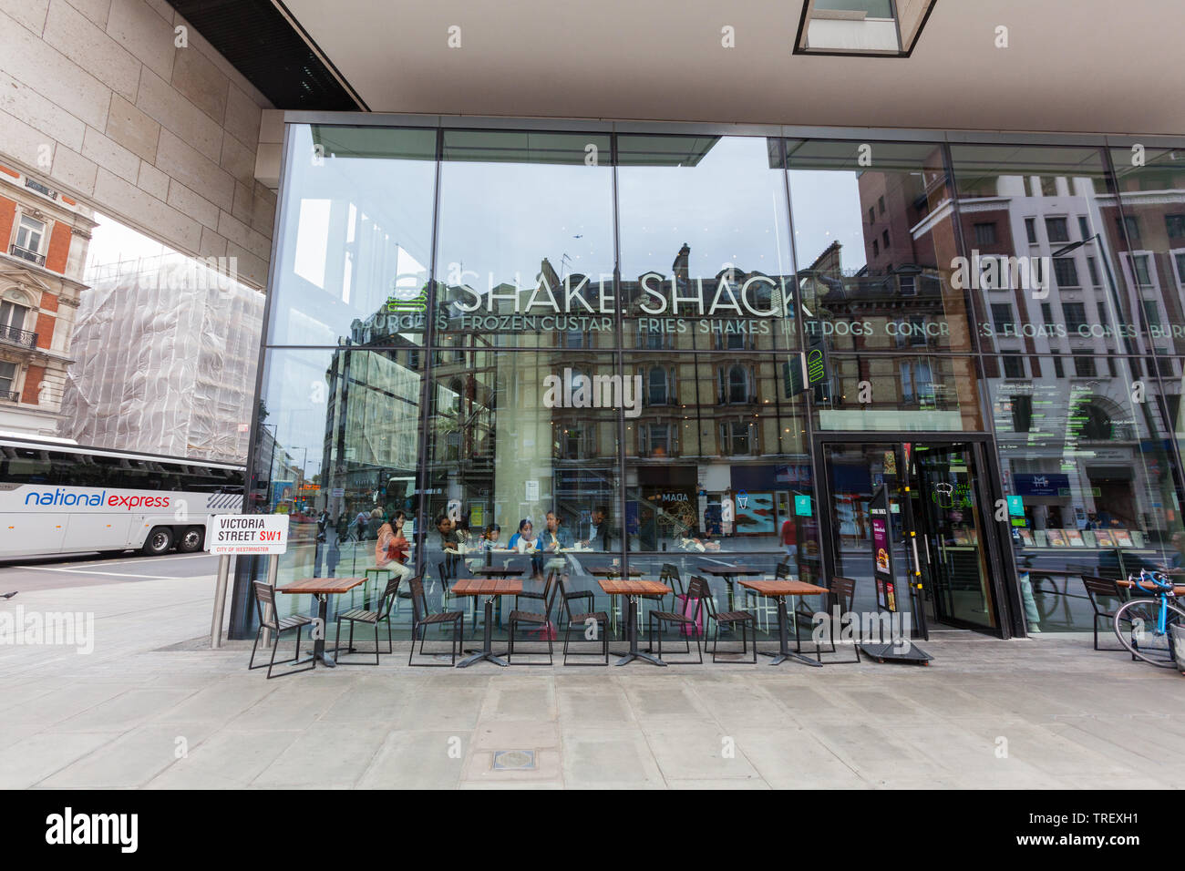 Shake Shack burger restaurant ,172 Victoria St, Westminster, London, England, United Kingdom