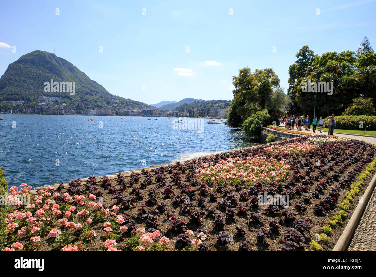 Ciani Park view, Lugano, Switzerland, Europe Stock Photo