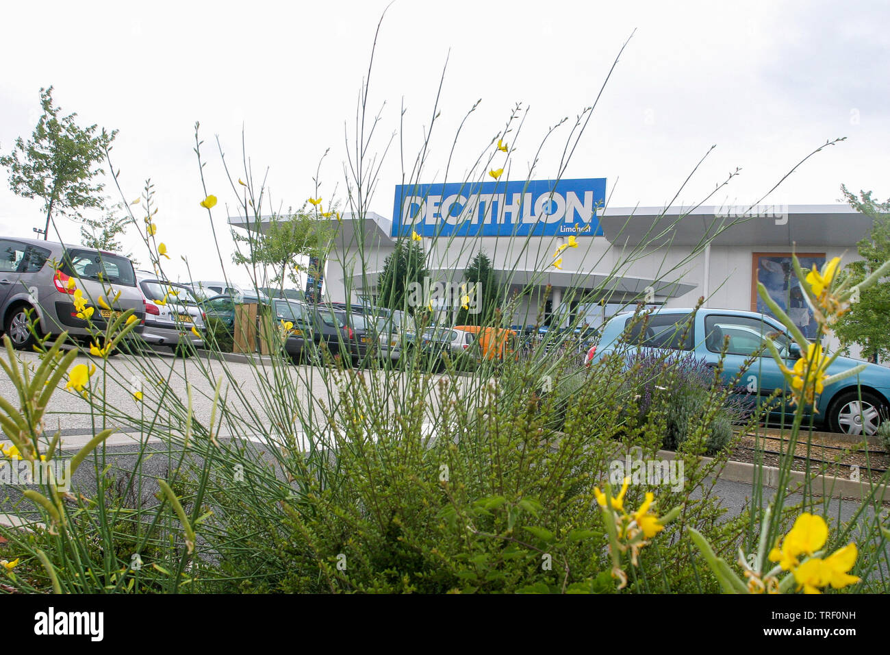 Decathlon, parking, Ecully, France Stock Photo