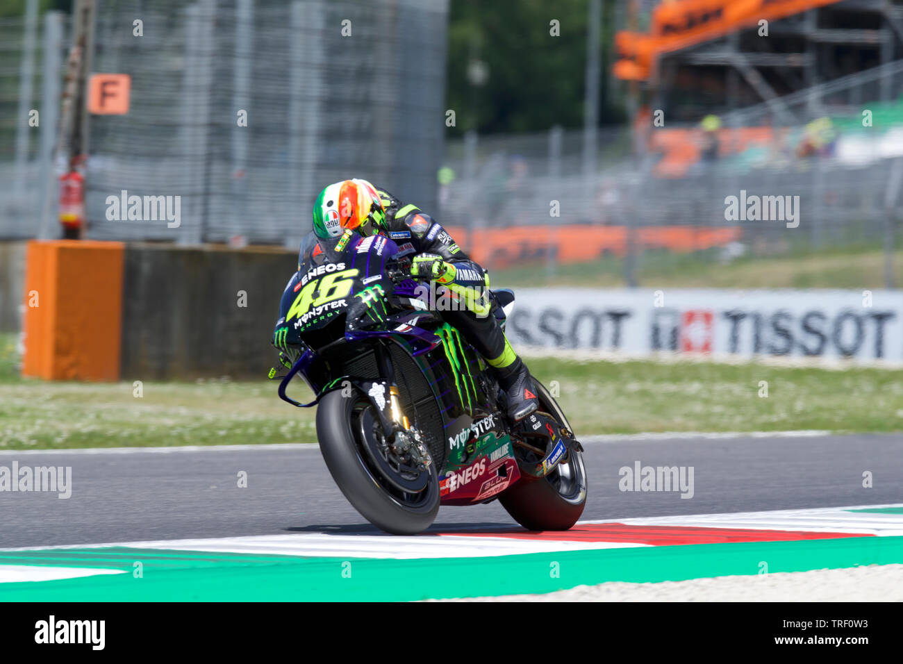 Valentino rossi during the free practise 3 of the italian GP of Mugello ...