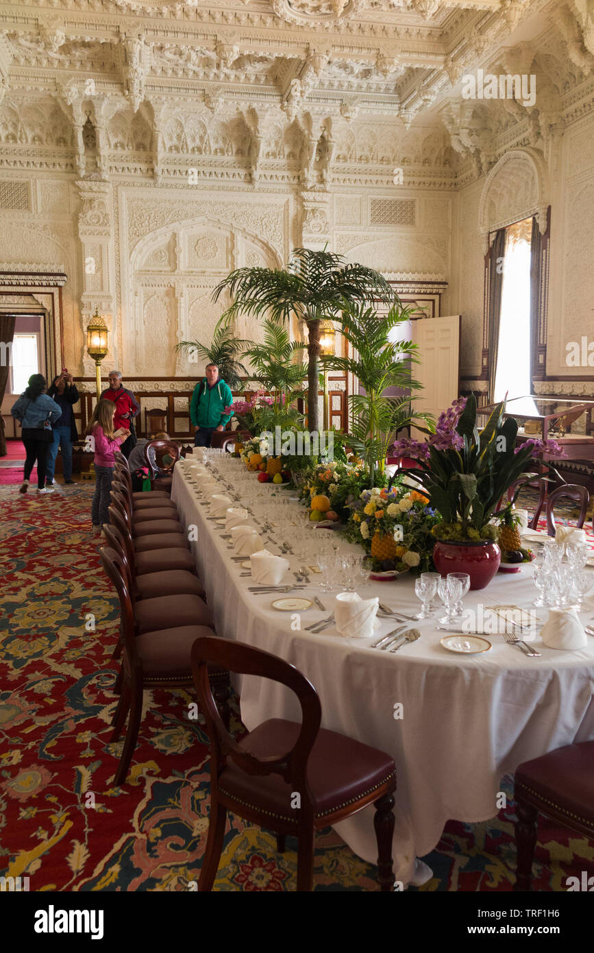 Banqueting Dining Table Inside The Durbar Room At Osborne