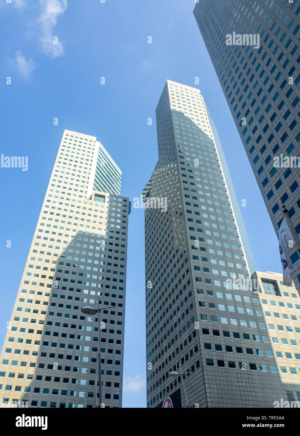 Office towers skyscrapers of Suntec City Singapore. Stock Photo