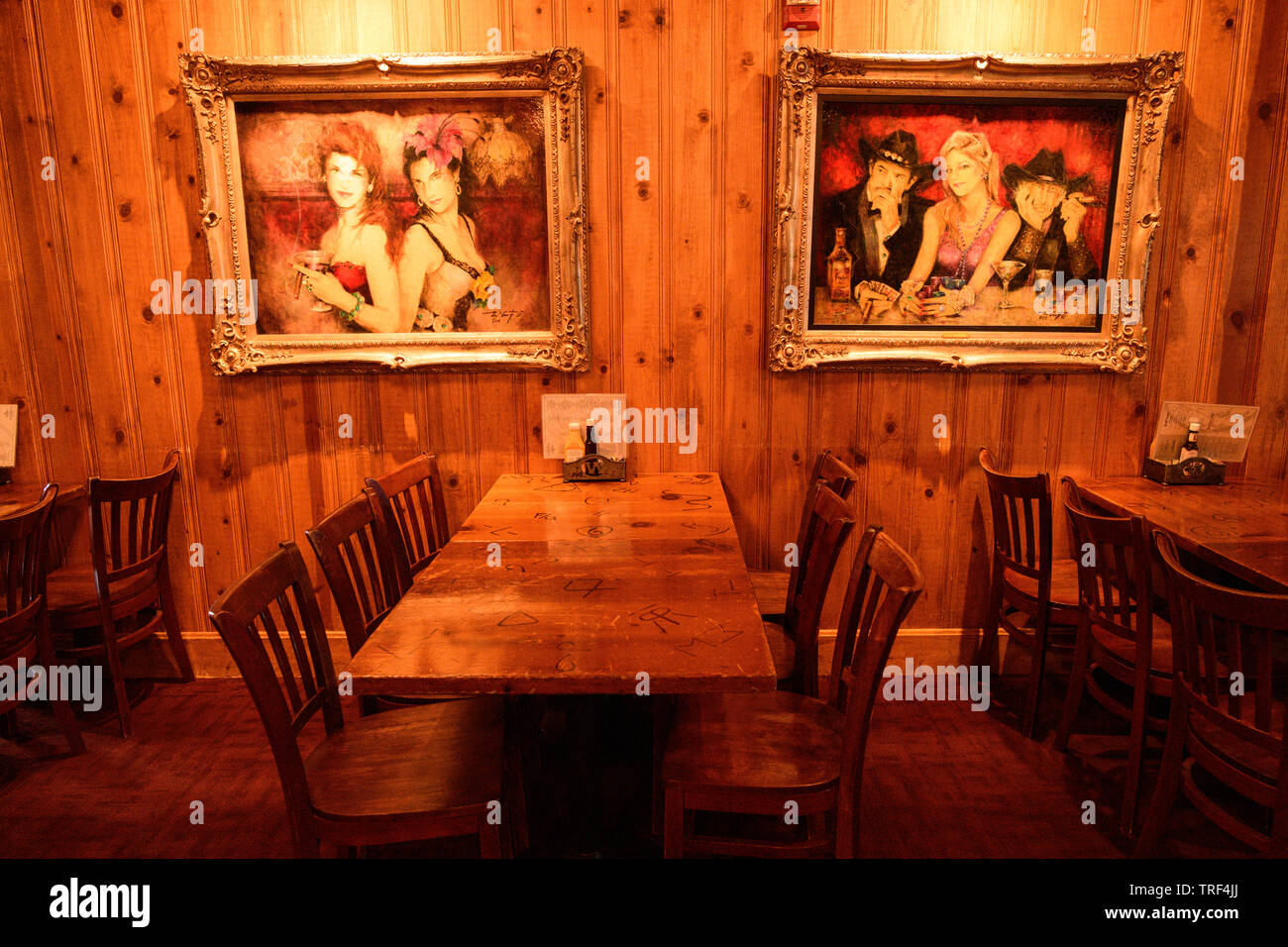 The famous Silver Dollar Bar in the historic Wort Hotel in Jackson