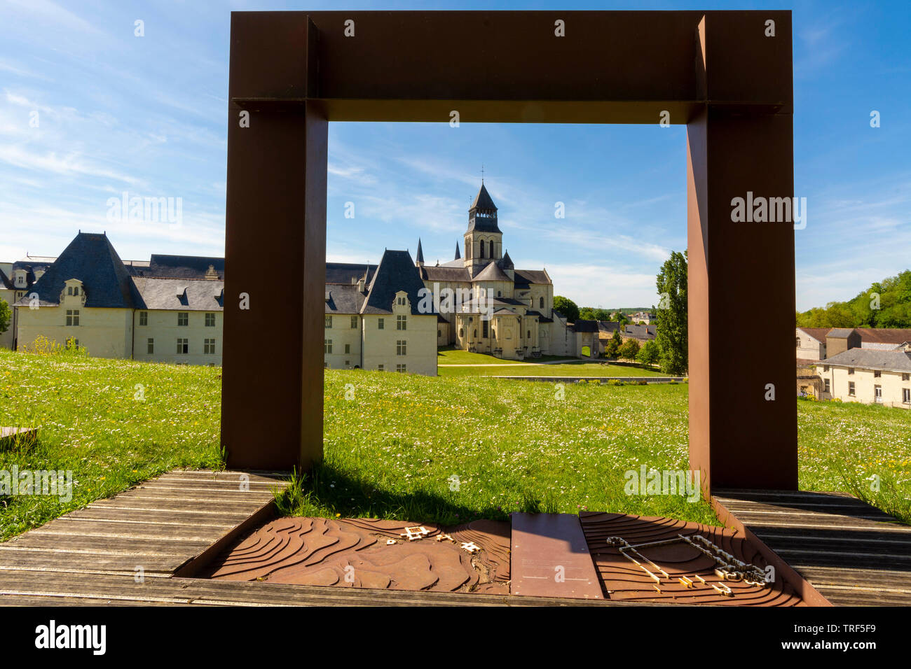 Chevet of the abbey church of Fontevraud Abbey, Fontevraud l'Abbaye, Maine-et-Loire, Pays de la Loire, France Stock Photo