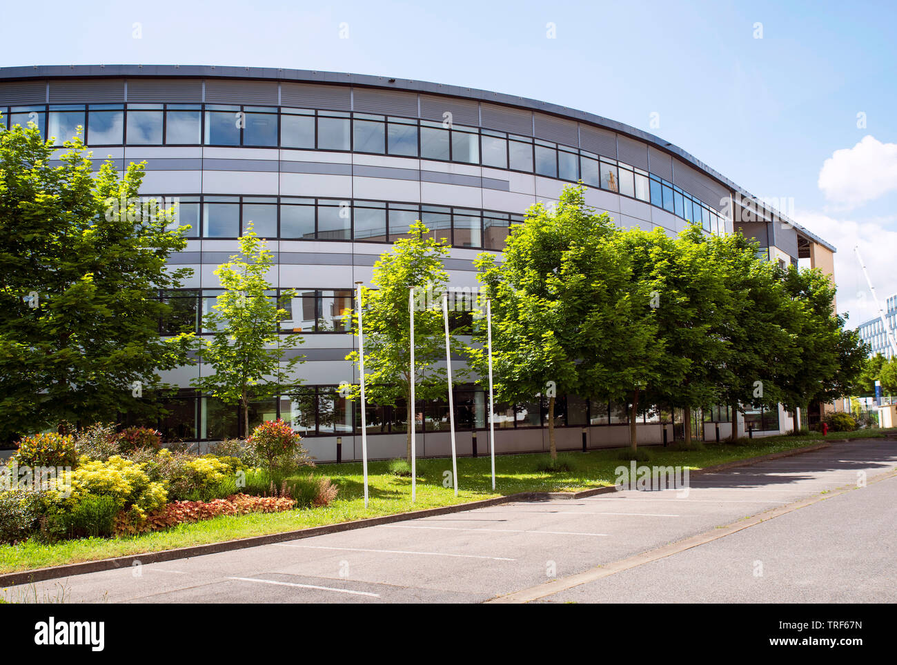 Modern office building in an industrial area Stock Photo - Alamy