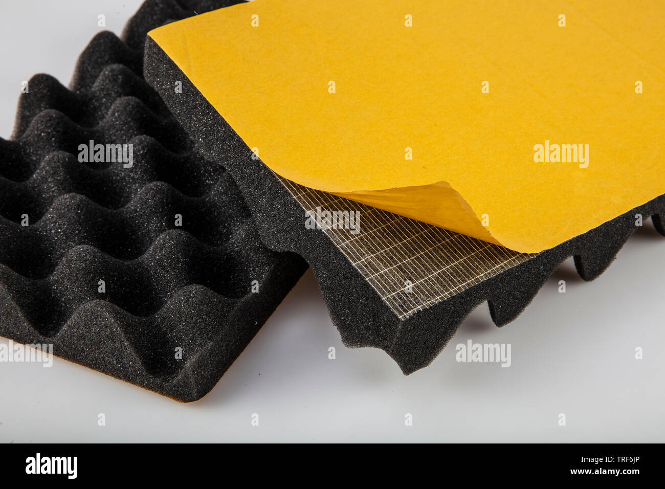 The pattern of the soundproof panel of polyurethane foam. Acoustic foam