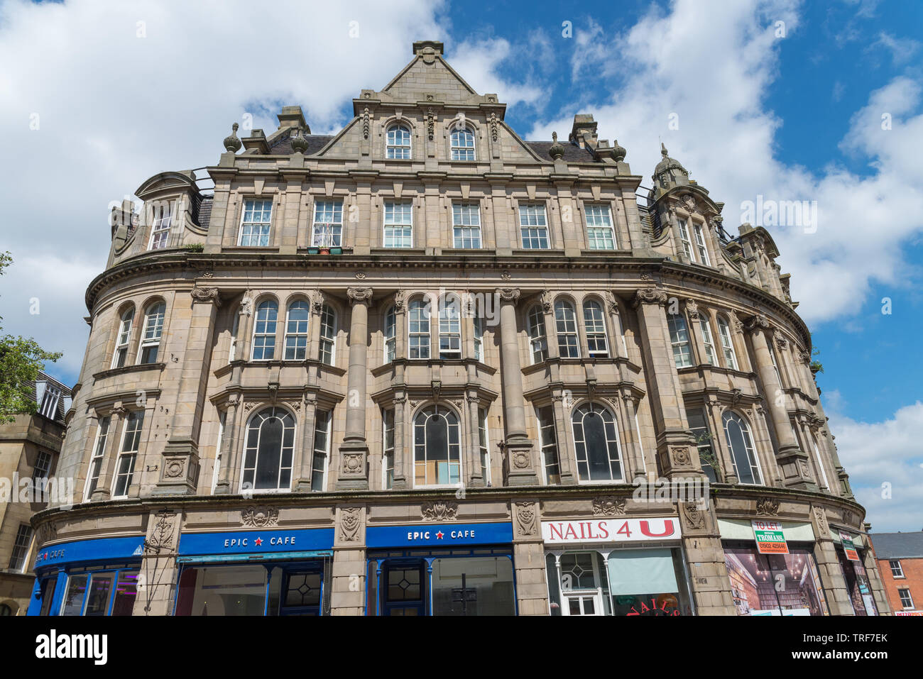 Large old stone building in Princes Square, Wolverhampton, UK Stock Photo