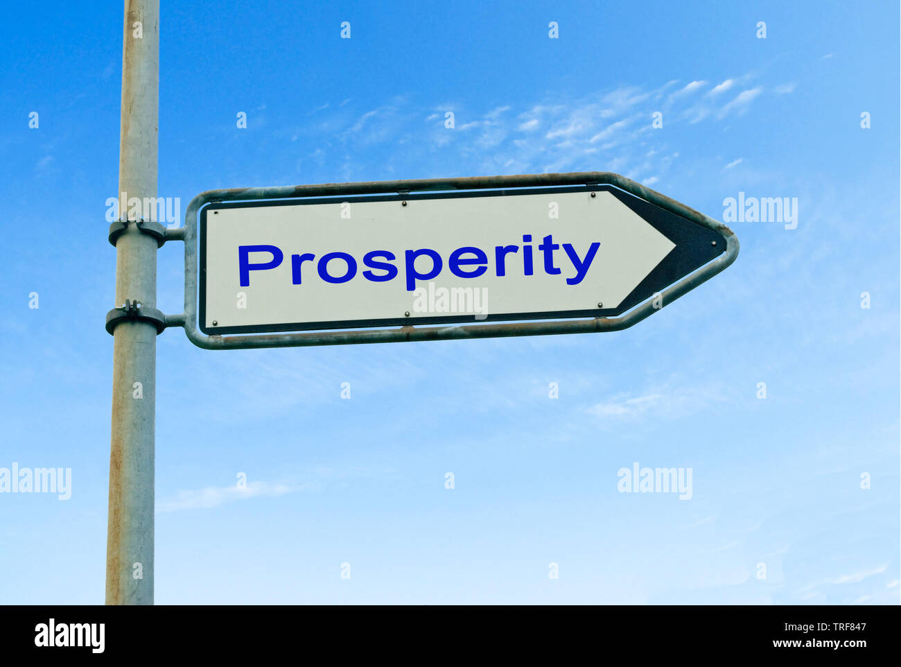 Road sign to prosperity Stock Photo Alamy
