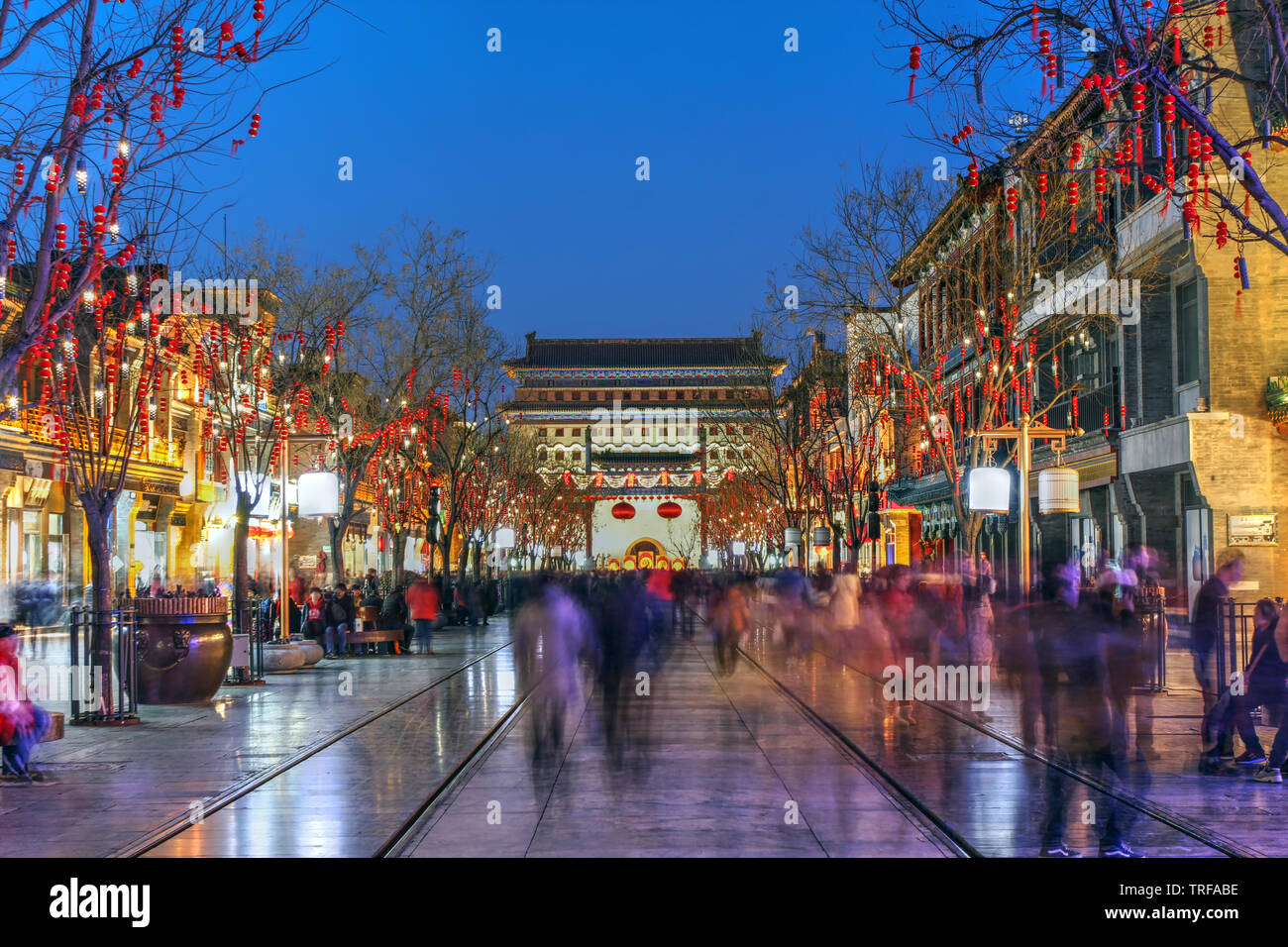 Leading out from Archery Tower of Qianmen, Beijing, China the Qianmen