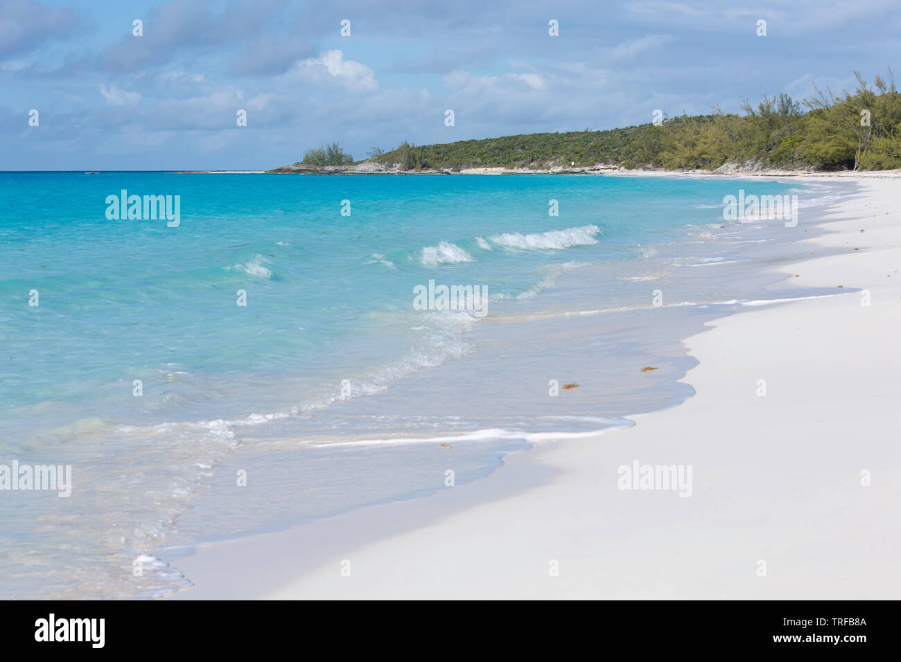 Beautiful tropical beach in the Caribbean Ocean Stock Photo