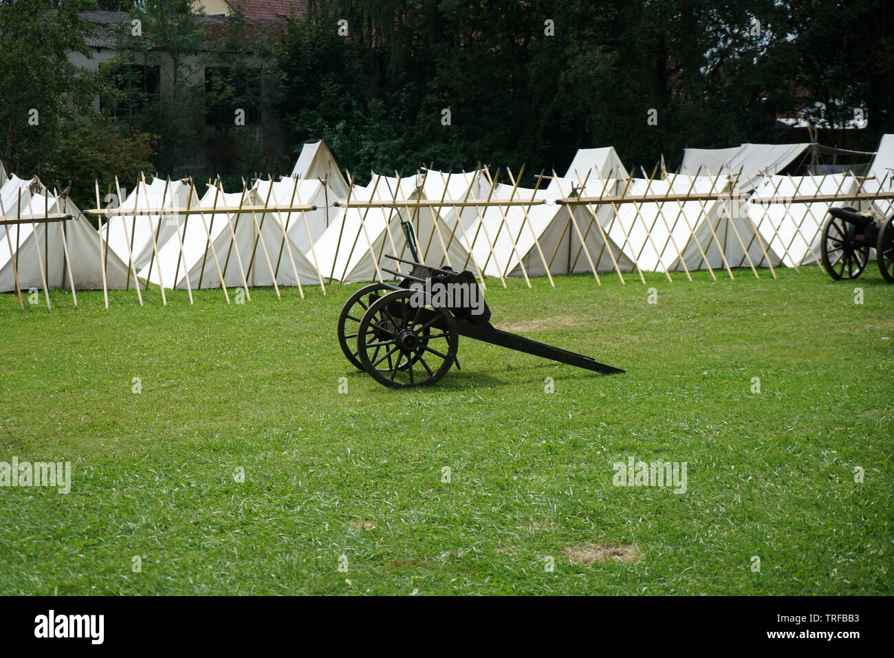 Medieval tent camp photographed at a festival in Germany Stock Photo ...