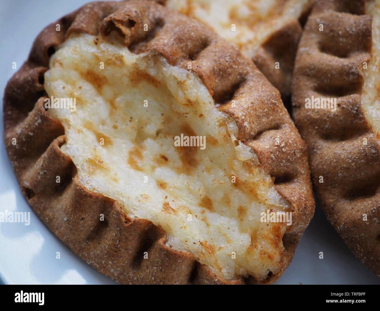 Traditional Finnish Karelian pies Stock Photo