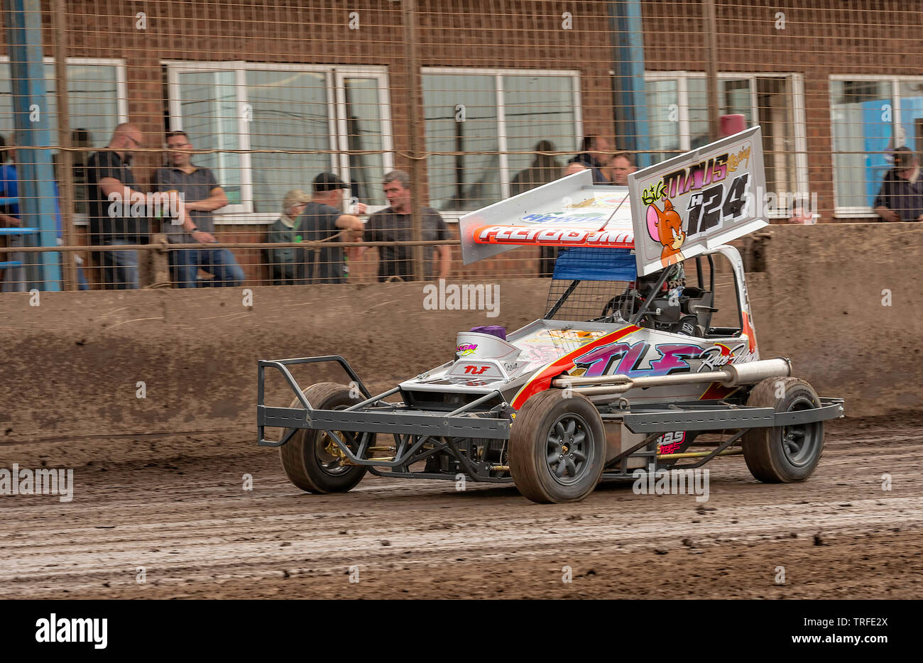 Stock Car race meeting at the Adrian Flux Arena Kings Lynn, Norfolk, UK Stock Photo