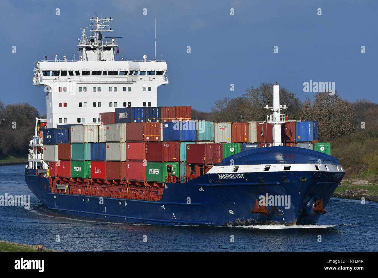 Containerfeeder Marielyst Stock Photo