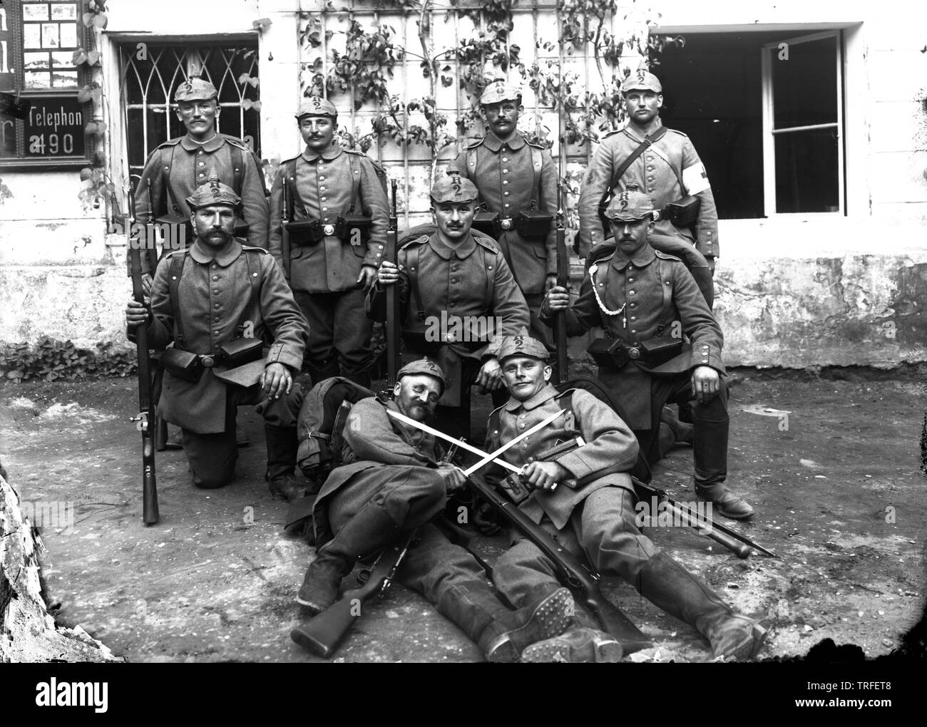 Deutschland Uniformen Deutsches Heer bis 1914 2. Infanterie-Regiment - Uniforms Imperial German Army until 1914 2nd Infantery Regiment Stock Photo