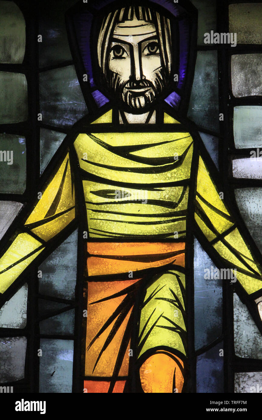 Window Peprus Jesus christ stained glass hi-res stock photography and images - Alamy