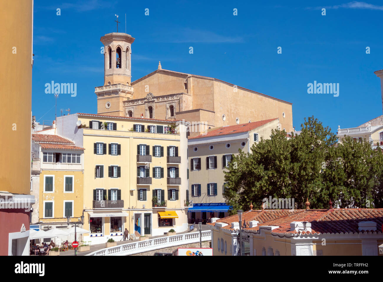 Santa Maria de Maó, Mahon, Capital of Menorca, Balearic Islands, Spain Stock Photo