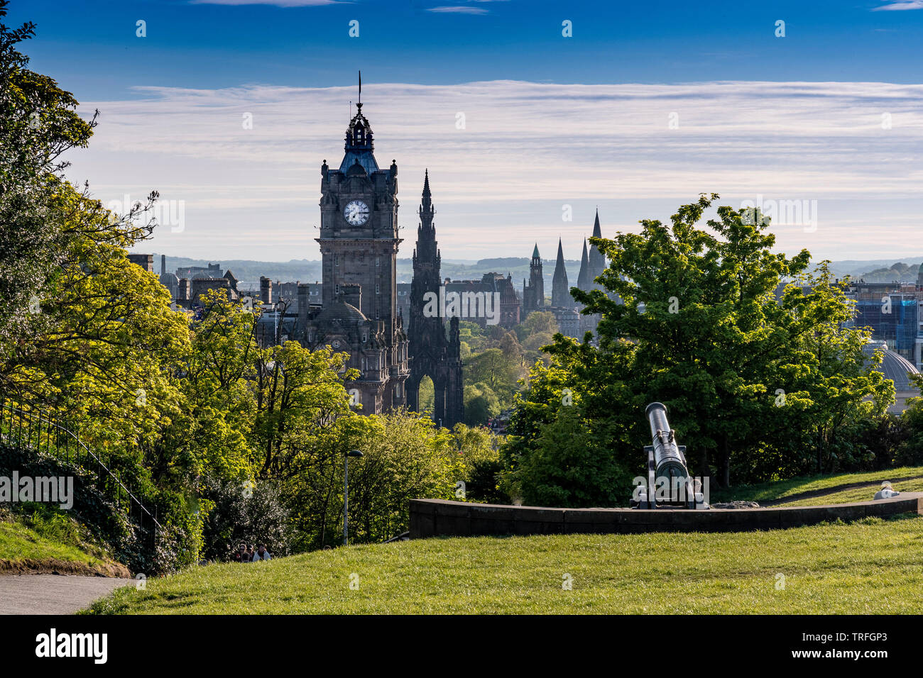 Calton Hill view, Edinburgh Stock Photo