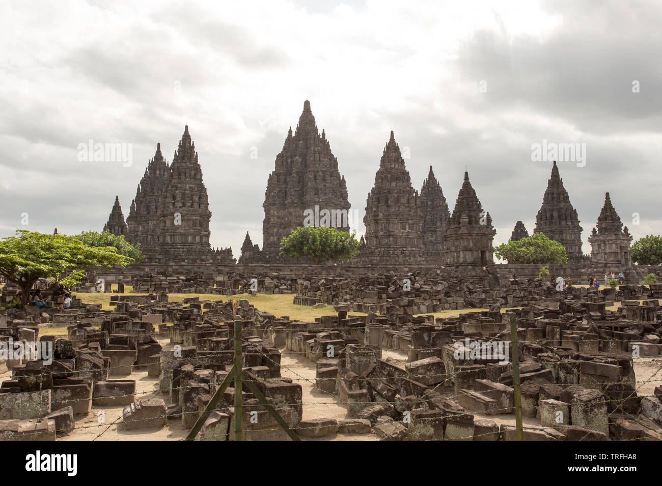Yogyakarta, Indonesia - August 04, 2017: tourists visiting Prambanan ...