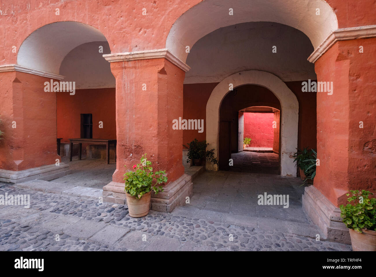 Monastery of Santa Catalina de Siena also known as Convent of Santa Catalina in the Historical Center of Arequipa, Peru Stock Photo