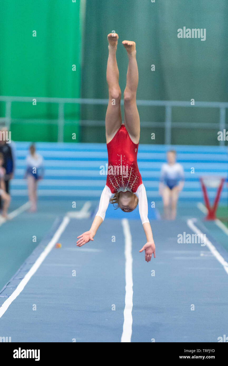 Sheffield, England, UK. 1 June 2019. Marielle Genevieve Tuco Moen of Milton  Keynes Gymnastics Club in action during Spring Series 2 at the English  Institute of Sport, Sheffield, UK Stock Photo - Alamy