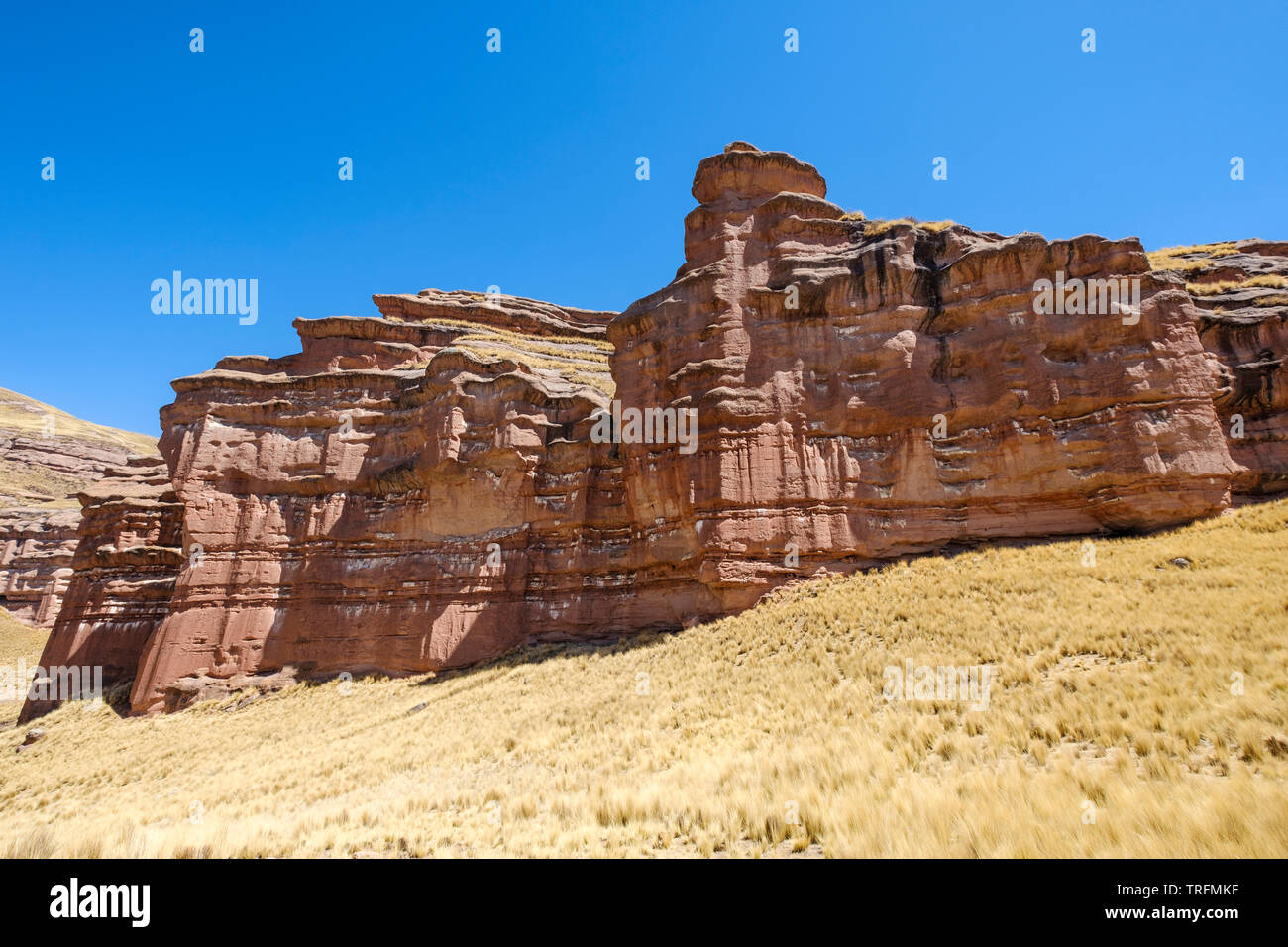 Tinajani Canyon landscape, Puno Region, Peru Stock Photo