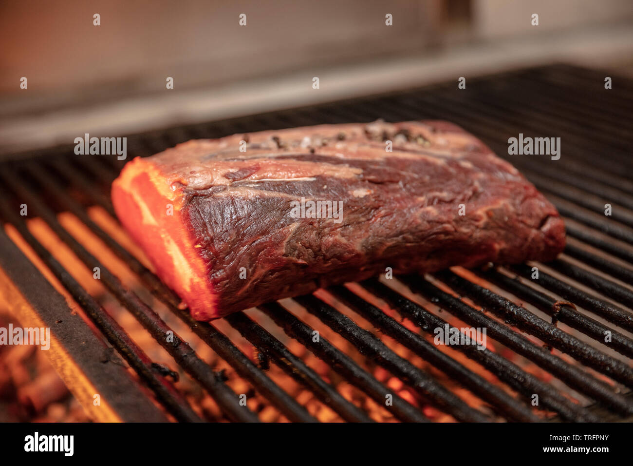 Charcoal Grill Beef Steak Stock Photo Alamy