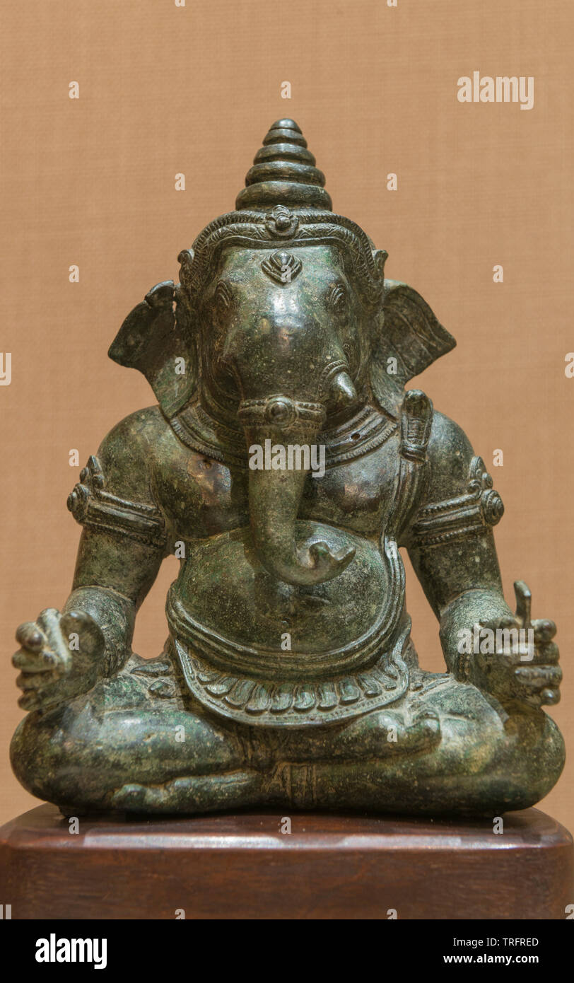 Bronze elephant head Ganesha. End of 12th Century and Beginning of 13th