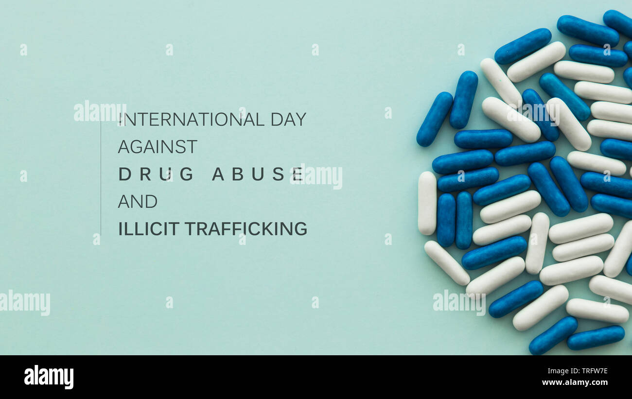 International Day Against Drug abuse Illicit Trafficking Stock Photo