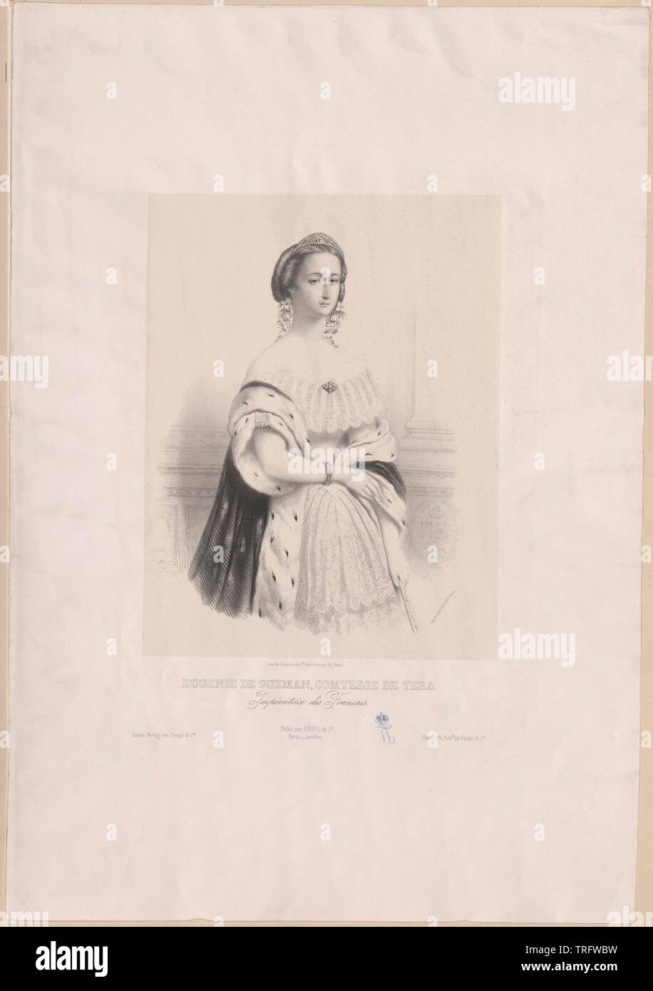 Eugenie, empress of France, Additional-Rights-Clearance-Info-Not-Available Stock Photo