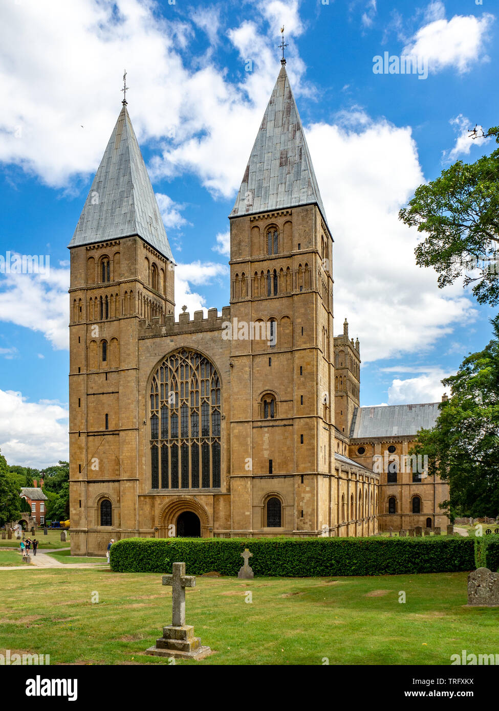 Southwell Mister and Romanesque Cathedral in Nottinghamshire, England, UK Stock Photo