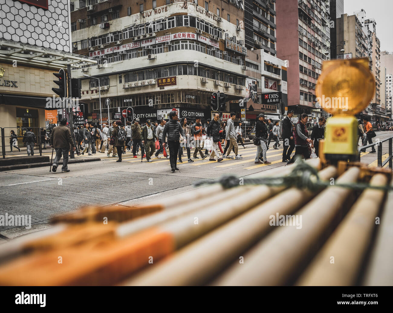 Hong Kong Pedestrians Stock Photo