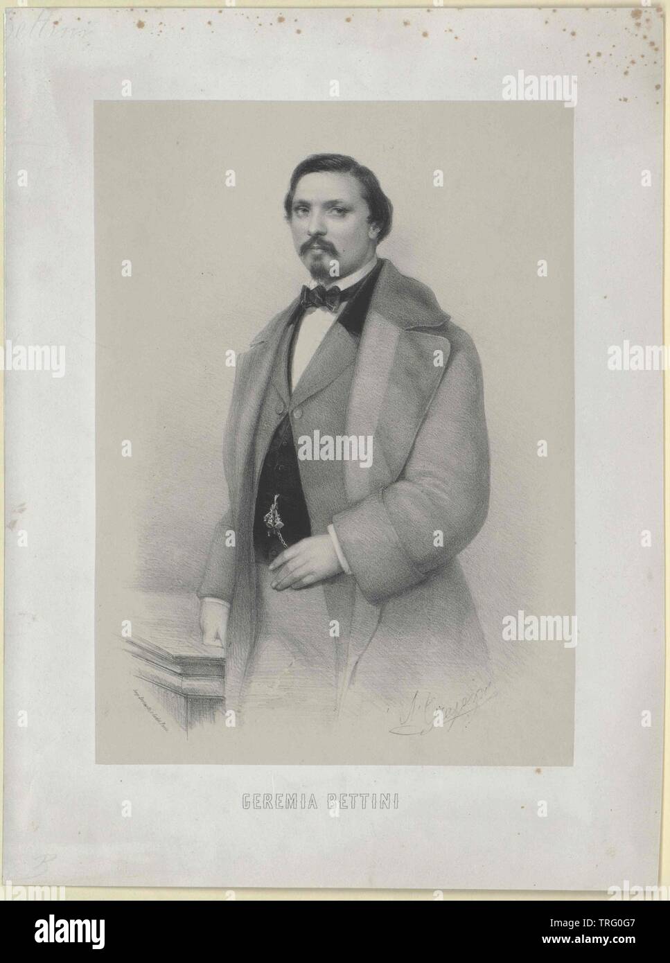 Bettini, Geremia, tenor at the Viennese opera 1854-1859, Additional-Rights-Clearance-Info-Not-Available Stock Photo