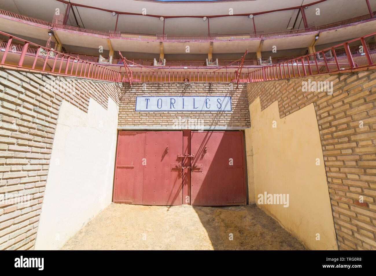 Cordoba, Spain - May 30th, 2019: Los Califas Bullring Cordoba, Spain. Toriles gate Stock Photo